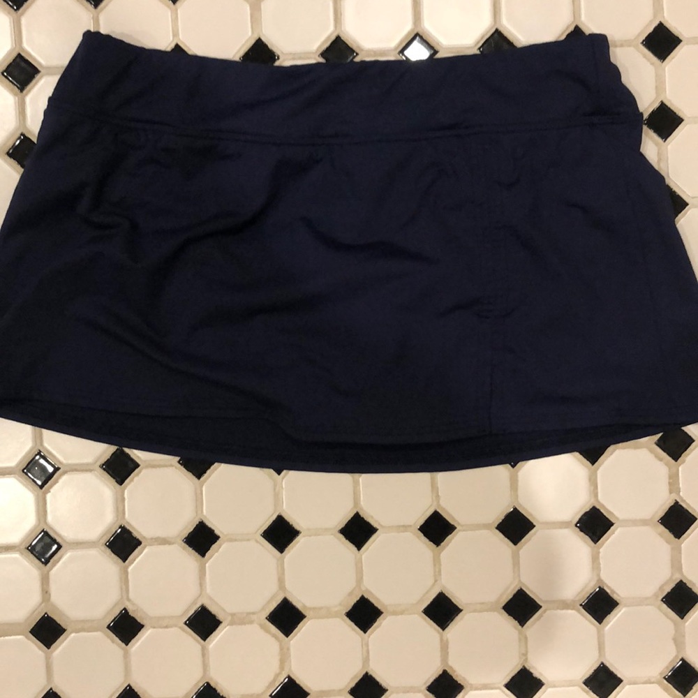 Land’s End Navy swim skirt 12